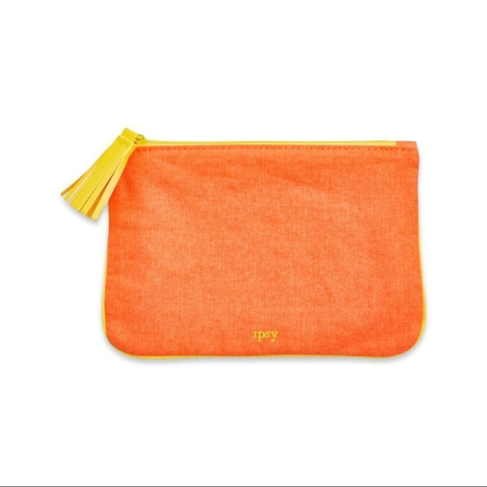 Ipsy August 2018 Orange and Yellow Cosmetic Bag